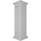 Ekena Millwork 12"W x 48"H Straight Newel Post with Panel, Peaked Capital & Base Trim (Installation kit included) NWL12X48SPP0B0 - alternate 3